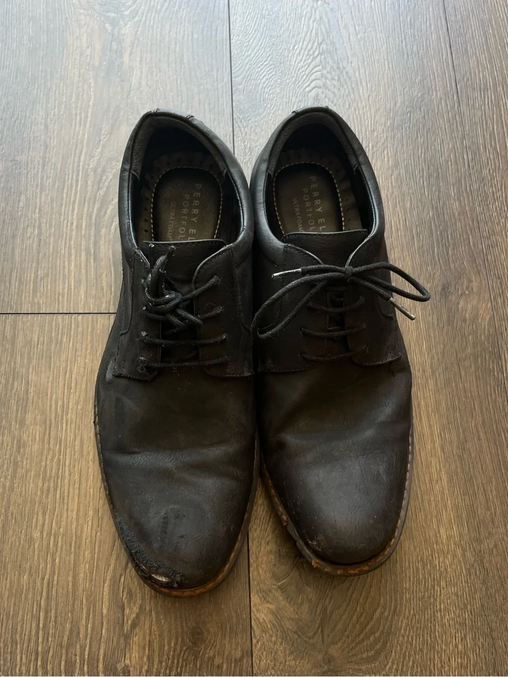 Perry Ellis Portfolio Leather Derby Shoes